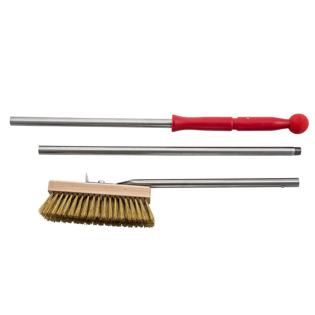 Spazzolone forno orientabile smontabile con setole in ottone