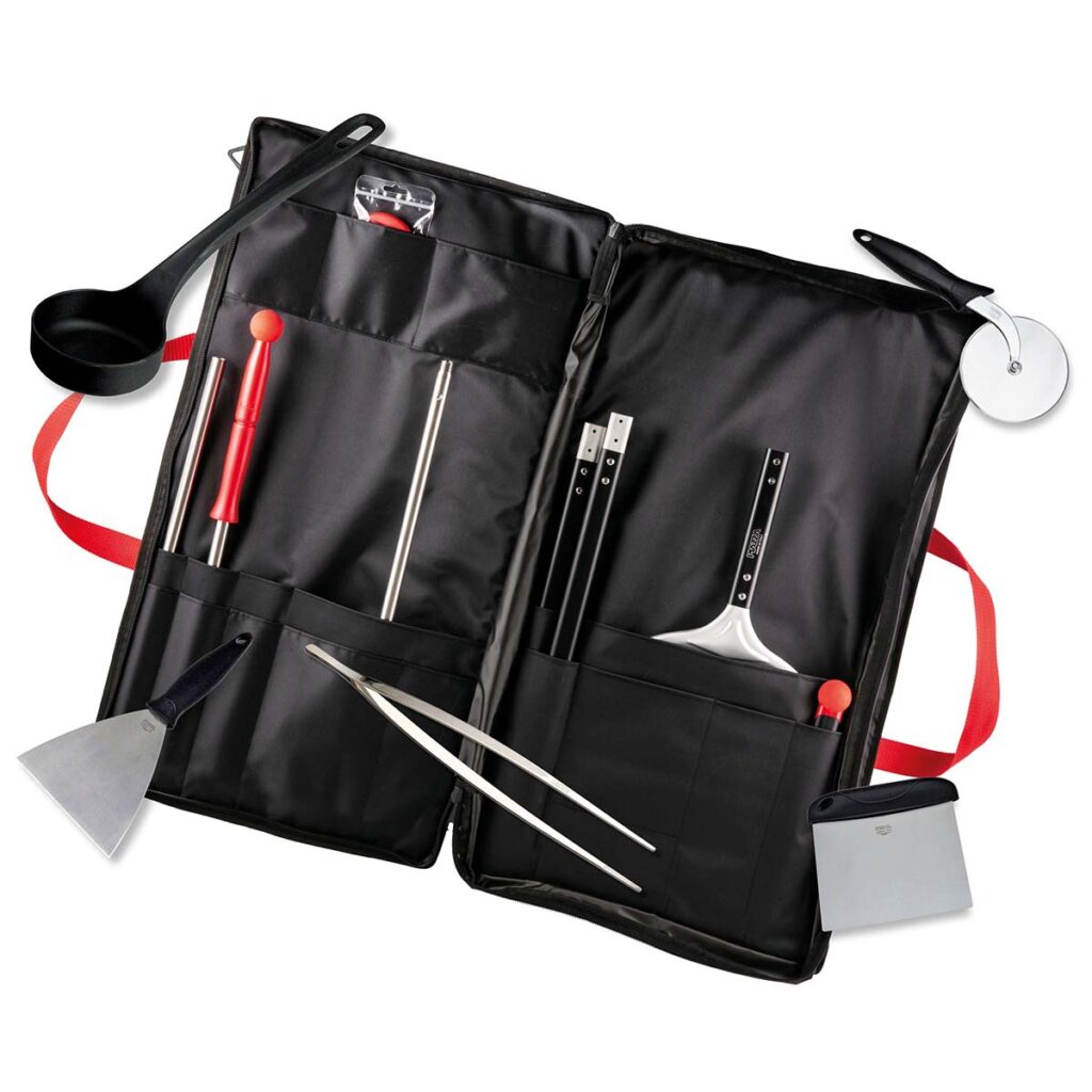 kit borsa del pizzaiolo con 7 accessori